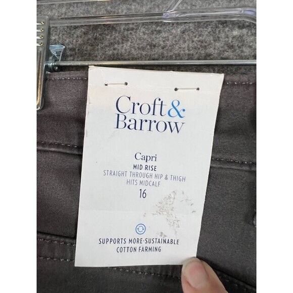 Croft & Barrow Women's Mid calf/Mid Rise Straight Leg Capri Size 16 - Picture 3 of 6